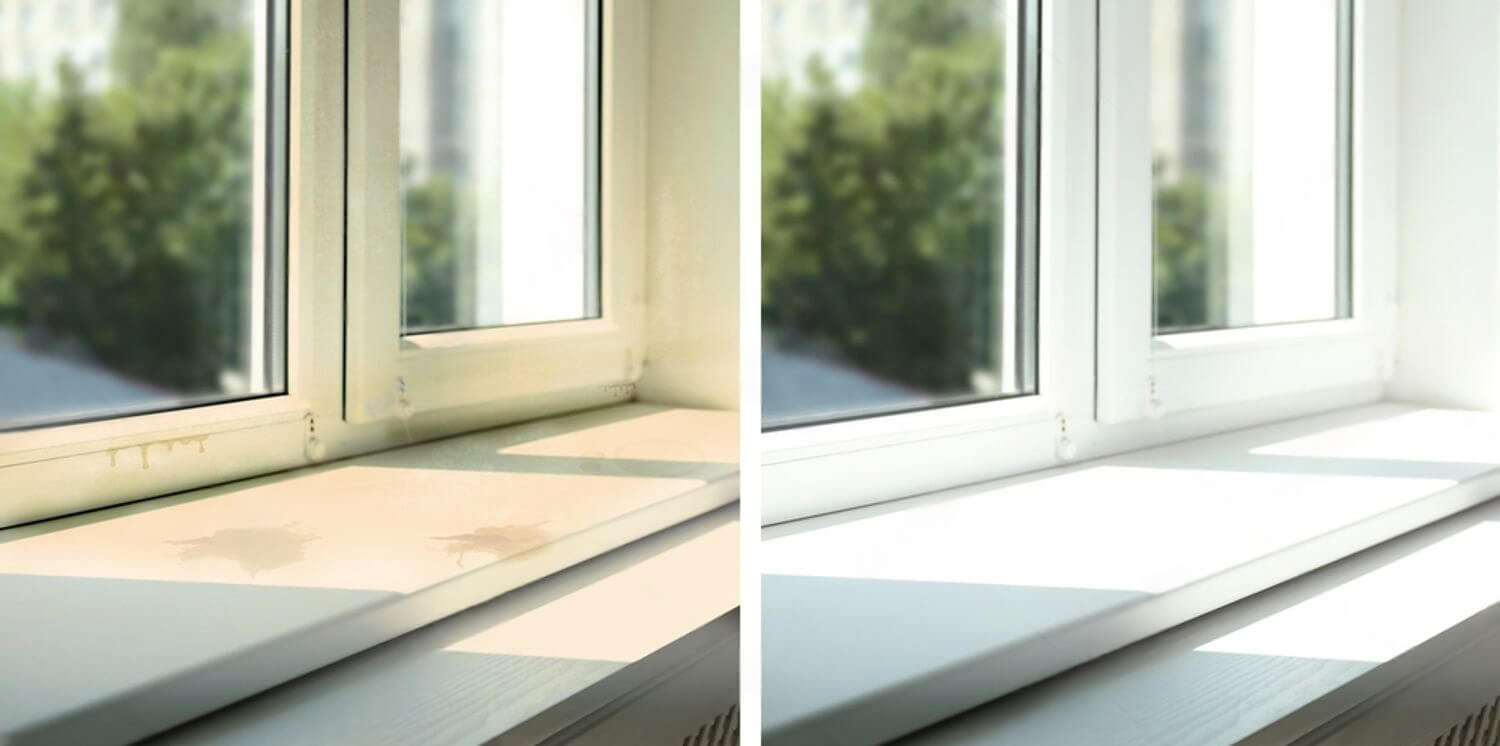 Plymouth window cleaner - before and after window cleaning