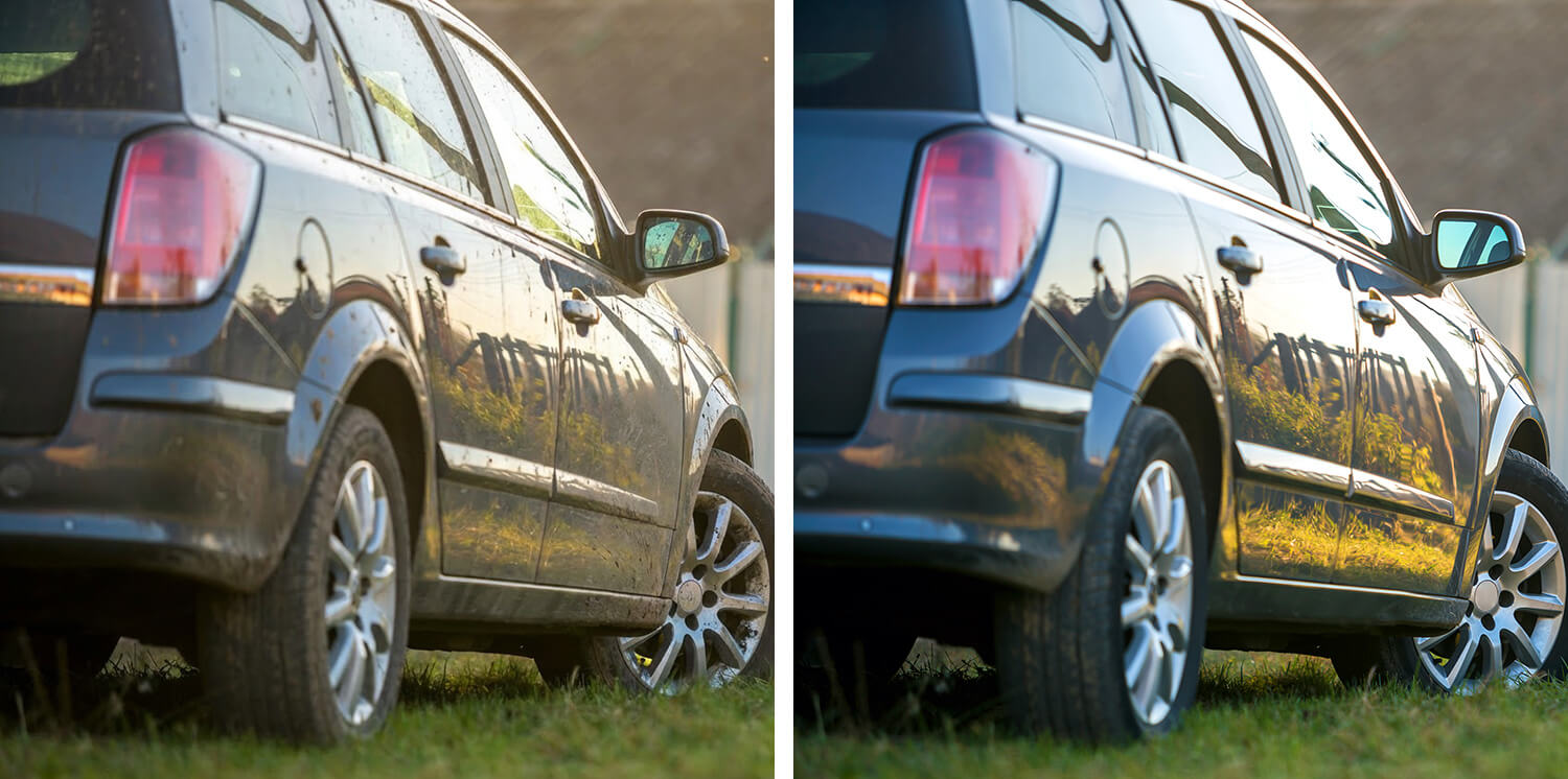 Plymouth car cleaning service - before and after car cleaning